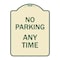Signmission Designer Series No Parking Anytime, Tan & Green Heavy-Gauge Aluminum Sign, 24" x 18", TG-1824-23774 A-DES-TG-1824-23774 - alternate 1